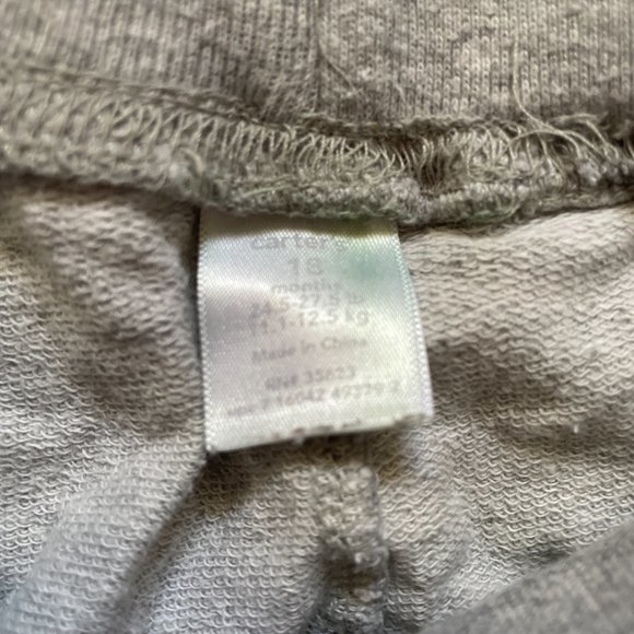 Carters Jogger Sweatpants Baby Boys Size 18 Months Pull On Cargo Pockets - Picture 2 of 5